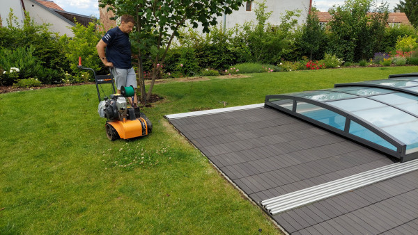 Strojní instalace u nás zakoupené robotické sekačky (2)