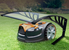Garáž ONE přístřešek pro robotickou sekačku - střední - čirá střecha (2)